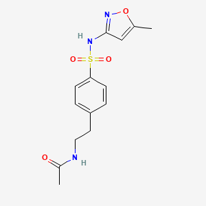 molecular formula C14H17N3O4S B11073662 N-(2-{4-[(5-methyl-1,2-oxazol-3-yl)sulfamoyl]phenyl}ethyl)acetamide 