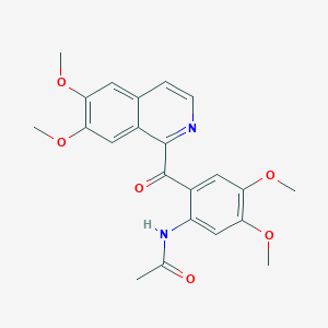 molecular formula C22H22N2O6 B11073664 N-{2-[(6,7-dimethoxyisoquinolin-1-yl)carbonyl]-4,5-dimethoxyphenyl}acetamide 