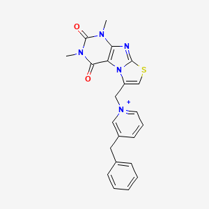 3-Benzyl-1-[(1,3-dimethyl-2,4-dioxo-1,2,3,4-tetrahydro[1,3]thiazolo[2,3-f]purin-6-yl)methyl]pyridinium