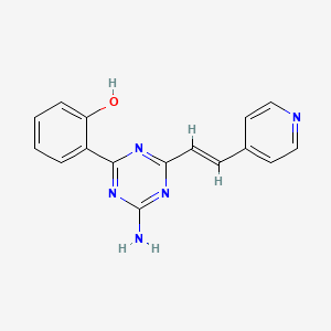 Phenol, 2-[4-amino-6-(2-pyridin-4-ylvinyl)-[1,3,5]triazin-2-yl]-