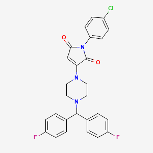 3-{4-[bis(4-fluorophenyl)methyl]piperazin-1-yl}-1-(4-chlorophenyl)-1H-pyrrole-2,5-dione