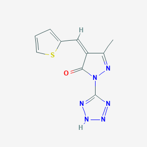 (4Z)-5-methyl-2-(1H-tetrazol-5-yl)-4-(thiophen-2-ylmethylidene)-2,4-dihydro-3H-pyrazol-3-one