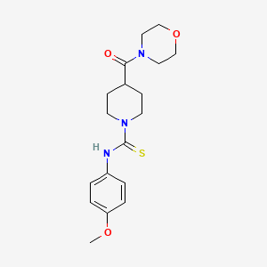 N-(4-methoxyphenyl)-4-(morpholin-4-ylcarbonyl)piperidine-1-carbothioamide