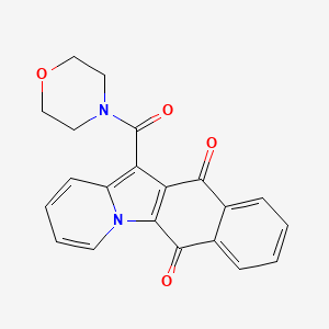 molecular formula C21H16N2O4 B11073879 12-(Morpholinocarbonyl)benzo[F]pyrido[1,2-A]indole-6,11-dione 