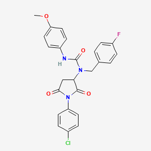 1-[1-(4-Chlorophenyl)-2,5-dioxopyrrolidin-3-yl]-1-(4-fluorobenzyl)-3-(4-methoxyphenyl)urea