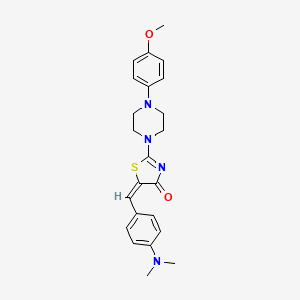 (5E)-5-[4-(dimethylamino)benzylidene]-2-[4-(4-methoxyphenyl)piperazin-1-yl]-1,3-thiazol-4(5H)-one