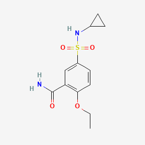 molecular formula C12H16N2O4S B11073923 5-[(Cyclopropylamino)sulfonyl]-2-ethoxybenzamide 