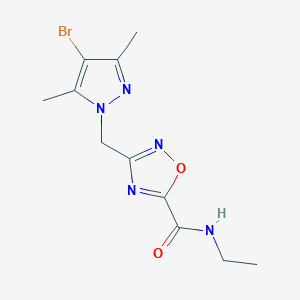 3-[(4-bromo-3,5-dimethyl-1H-pyrazol-1-yl)methyl]-N-ethyl-1,2,4-oxadiazole-5-carboxamide