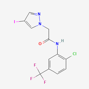 N-[2-chloro-5-(trifluoromethyl)phenyl]-2-(4-iodo-1H-pyrazol-1-yl)acetamide