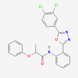 N-{2-[5-(3,4-dichlorophenyl)-1,3,4-oxadiazol-2-yl]phenyl}-2-phenoxypropanamide