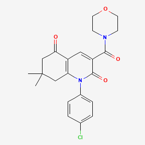 1-(4-chlorophenyl)-7,7-dimethyl-3-(morpholin-4-ylcarbonyl)-7,8-dihydroquinoline-2,5(1H,6H)-dione