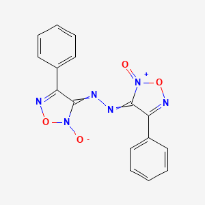 molecular formula C16H10N6O4 B11074007 4,4'-Diphenyl-3,3'-azofuroxane 