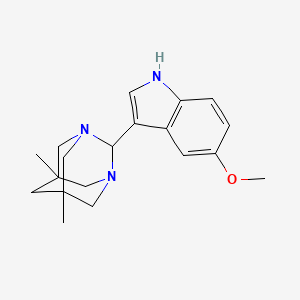 2-(5-methoxy-1H-indol-3-yl)-5,7-dimethyl-1,3-diazatricyclo[3.3.1.1~3,7~]decane