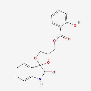 (2'-Oxo-1',2'-dihydrospiro[1,3-dioxolane-2,3'-indol]-4-YL)methyl salicylate