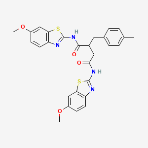 N,N'-bis(6-methoxy-1,3-benzothiazol-2-yl)-2-(4-methylbenzyl)butanediamide