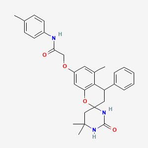 N-(4-methylphenyl)-2-[(5,6',6'-trimethyl-2'-oxo-4-phenyl-2',3,3',4,5',6'-hexahydro-1'H-spiro[chromene-2,4'-pyrimidin]-7-yl)oxy]acetamide