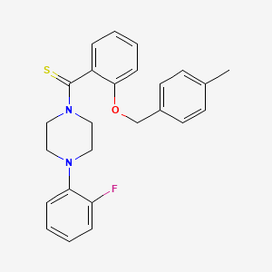 [4-(2-Fluorophenyl)piperazin-1-yl]{2-[(4-methylbenzyl)oxy]phenyl}methanethione