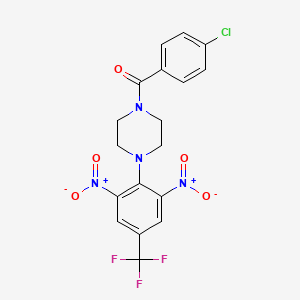 (4-Chlorophenyl){4-[2,6-dinitro-4-(trifluoromethyl)phenyl]piperazin-1-yl}methanone