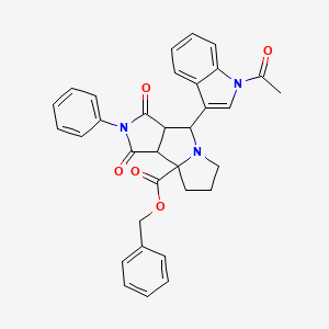 benzyl 4-(1-acetyl-1H-indol-3-yl)-1,3-dioxo-2-phenyloctahydropyrrolo[3,4-a]pyrrolizine-8a(6H)-carboxylate