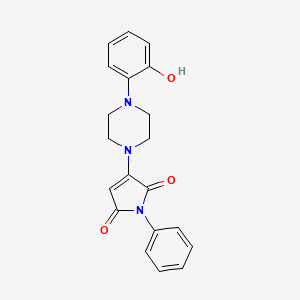 molecular formula C20H19N3O3 B11074156 3-[4-(2-hydroxyphenyl)piperazin-1-yl]-1-phenyl-1H-pyrrole-2,5-dione 