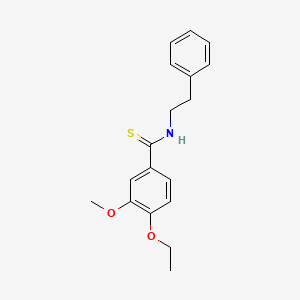 4-ethoxy-3-methoxy-N-(2-phenylethyl)benzenecarbothioamide