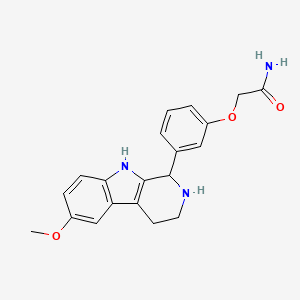 molecular formula C20H21N3O3 B11074234 2-[3-(6-methoxy-2,3,4,9-tetrahydro-1H-beta-carbolin-1-yl)phenoxy]acetamide CAS No. 889944-73-4