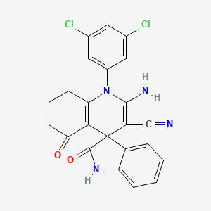 2'-amino-1'-(3,5-dichlorophenyl)-2,5'-dioxo-1,2,5',6',7',8'-hexahydro-1'H-spiro[indole-3,4'-quinoline]-3'-carbonitrile