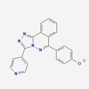 molecular formula C20H13N5O B11074289 4-[3-(Pyridin-4-yl)[1,2,4]triazolo[3,4-a]phthalazin-6-yl]phenol 