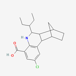 2-Chloro-6-(pentan-3-yl)-5,6,6a,7,8,9,10,10a-octahydro-7,10-methanophenanthridine-4-carboxylic acid