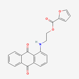 2-Furancarboxylic acid, 2-[(9,10-dihydro-9,10-dioxo-1-anthracenyl)amino]ethyl ester