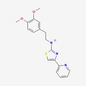 N-[2-(3,4-dimethoxyphenyl)ethyl]-4-pyridin-2-yl-1,3-thiazol-2-amine