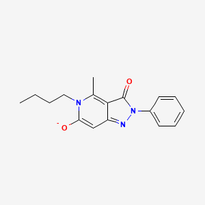 molecular formula C17H18N3O2- B11074399 5-butyl-4-methyl-3-oxo-2-phenylpyrazolo[4,3-c]pyridin-6-olate 