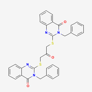 2,2'-[(2-oxopropane-1,3-diyl)disulfanediyl]bis(3-benzylquinazolin-4(3H)-one)