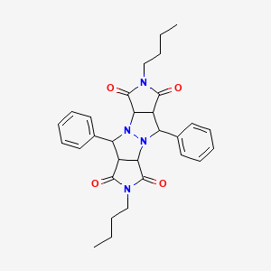 4,11-dibutyl-7,14-diphenyl-1,4,8,11-tetrazatetracyclo[6.6.0.02,6.09,13]tetradecane-3,5,10,12-tetrone