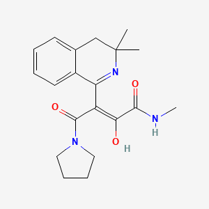 Butyramide, 3-(3,3-dimethyl-3,4-dihydro-2H-isoquinolin-1-ylidene)-N-methyl-2,4-dioxo-4-(pyrrolidin-1-yl)-