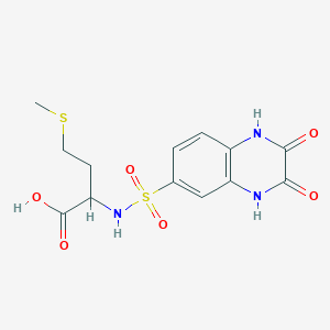 2-[(2,3-Dioxo-1,4-dihydroquinoxalin-6-yl)sulfonylamino]-4-methylsulfanylbutanoic acid