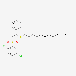 1,4-Dichloro-2-{[2-(dodecylsulfanyl)-2-phenylethyl]sulfonyl}benzene