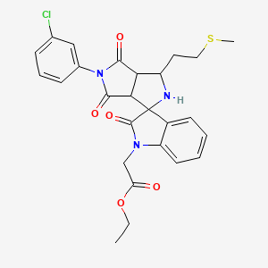 Ethyl [5'-(3-chlorophenyl)-3'-[2-(methylthio)ethyl]-2,4',6'-trioxo-3',3A',4',5',6',6A'-hexahydro-2'H-spiro[indole-3,1'-pyrrolo[3,4-C]pyrrol]-1(2H)-YL]acetate