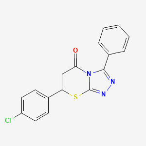 7-(4-chlorophenyl)-3-phenyl-5H-[1,2,4]triazolo[3,4-b][1,3]thiazin-5-one