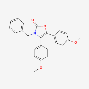 molecular formula C24H21NO4 B11074496 2(3H)-Oxazolone, 4,5-bis(4-methoxyphenyl)-3-(phenylmethyl)- CAS No. 62858-76-8