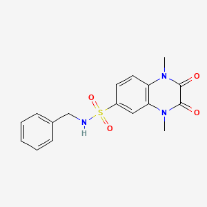 N-benzyl-1,4-dimethyl-2,3-dioxo-1,2,3,4-tetrahydroquinoxaline-6-sulfonamide