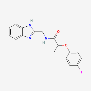 molecular formula C17H16IN3O2 B11074515 N-(1H-benzimidazol-2-ylmethyl)-2-(4-iodophenoxy)propanamide 