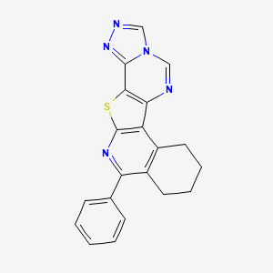 14-phenyl-11-thia-3,5,7,8,13-pentazapentacyclo[10.8.0.02,10.05,9.015,20]icosa-1(12),2(10),3,6,8,13,15(20)-heptaene