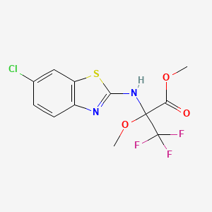 Methyl 2-[(6-chloro-1,3-benzothiazol-2-yl)amino]-3,3,3-trifluoro-2-methoxypropanoate