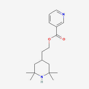 molecular formula C17H26N2O2 B11074562 2-(2,2,6,6-Tetramethylpiperidin-4-yl)ethyl pyridine-3-carboxylate 