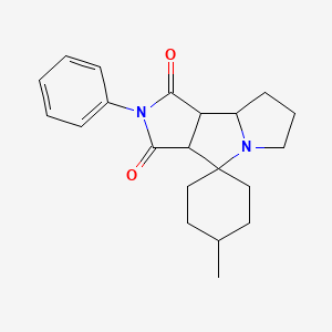 4-methyl-2'-phenylhexahydro-1'H-spiro[cyclohexane-1,4'-pyrrolo[3,4-a]pyrrolizine]-1',3'(2'H)-dione