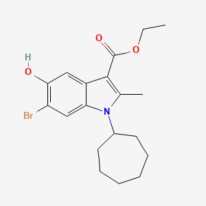 ethyl 6-bromo-1-cycloheptyl-5-hydroxy-2-methyl-1H-indole-3-carboxylate