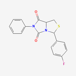 molecular formula C17H13FN2O2S B11074596 3-(4-fluorophenyl)-6-phenyl-1H-imidazo[1,5-c][1,3]thiazole-5,7(6H,7aH)-dione 