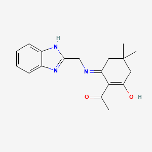 2-acetyl-3-[(1H-benzimidazol-2-ylmethyl)amino]-5,5-dimethylcyclohex-2-en-1-one