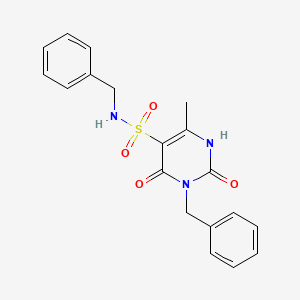 N,3-dibenzyl-6-methyl-2,4-dioxo-1,2,3,4-tetrahydropyrimidine-5-sulfonamide